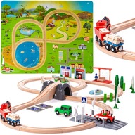 Drevené vláčkodráhy vláčik + podložka puzzle 99 ks. Drevené vláčkodráhy vláčik + podložka puzzle 99 ks.