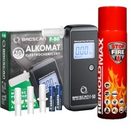Alkohol tester BACscan F-50 s certifikátom, kalibráciami a 500 ml hasiacim sprejom Alkohol tester BACscan F-50 s certifikátom, kalibráciami a 500 ml hasiacim sprejom