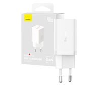 Baseus GaN5 40W 2x USB-C univerzálna nástenná nabíjačka, biela Baseus GaN5 40W 2x USB-C univerzálna nástenná nabíjačka, biela