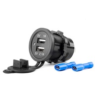 2xUSB zásuvka pre adaptér, vstavaná nabíjačka 2xUSB zásuvka pre adaptér, vstavaná nabíjačka