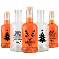 SET 5x sklenené fľaše Tadek 250 ml Vianočný darček na likérové tinktúry SET 5x sklenené fľaše Tadek 250 ml Vianočný darček na likérové tinktúry