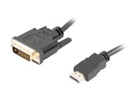 Kábel HDMI(M)-DVI-D(M) DUAL LINK 3M čierny Kábel HDMI(M)-DVI-D(M) DUAL LINK 3M čierny
