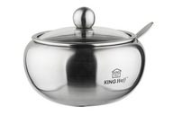 KINGHOFF Oceľová cukornička 460 ml s lyžičkou KINGHOFF Oceľová cukornička 460 ml s lyžičkou