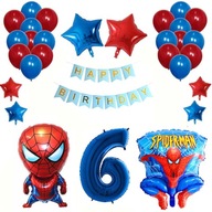 SADA BALÓNOV NA 6. NARODENINY SPIDERMAN MODRÁ SADA BALÓNOV NA 6. NARODENINY SPIDERMAN MODRÁ