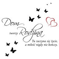 Nálepka na stenu s citátom HOME je vyrobená z FAMILY citátov Nálepka na stenu s citátom HOME je vyrobená z FAMILY citátov
