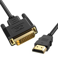 Inassen HDMI-DVI / DVI-HDMI kábel 1,8 m čierny Inassen HDMI-DVI / DVI-HDMI kábel 1,8 m čierny