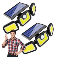 2x Solárna lampa LED Floodlight Twilight Motion Sensor Solárny panel IP65 2x Solárna lampa LED Floodlight Twilight Motion Sensor Solárny panel IP65