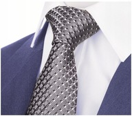 SILK pánska kravata k oceľovému obleku kj54 SILK pánska kravata k oceľovému obleku kj54