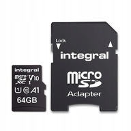 INTEGRAL pamäťová karta microSDXC 64GB + adaptér INTEGRAL pamäťová karta microSDXC 64GB + adaptér