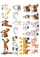 Potlač cukrovej pasty na tortu Set ANIMALS FARM Potlač cukrovej pasty na tortu Set ANIMALS FARM