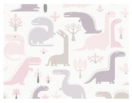 Vinylová tapeta na stenu s pastelovými dinosaurami Vinylová tapeta na stenu s pastelovými dinosaurami