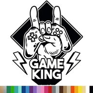 Samolepka na stenu GAMING GAME KING GRACZ 44x51 cm Samolepka na stenu GAMING GAME KING GRACZ 44x51 cm