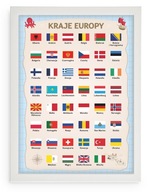 VZDELÁVACÍ PLAGÁT PRE DETI - EURÓPSKE KRAJINY + VEĽKÝ RÁM (A3) - LearnHow VZDELÁVACÍ PLAGÁT PRE DETI - EURÓPSKE KRAJINY + VEĽKÝ RÁM (A3) - LearnHow