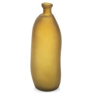 Váza sklenená fľaša olivová 35 cm Recyklácia