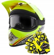 DARČEKOVÝ SET DETSKÉ KRÍŽNE PRILBY OKULIARE RUKAVICE M QUAD ENDURO BMX DARČEKOVÝ SET DETSKÉ KRÍŽNE PRILBY OKULIARE RUKAVICE M QUAD ENDURO BMX