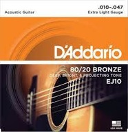 Struny pre akustickú gitaru D'Addario EJ10 10-47 Struny pre akustickú gitaru D'Addario EJ10 10-47