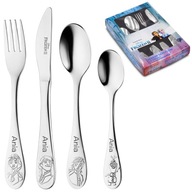 Detský príbor Frozen s GRAVÍNOM Darček ku krstu pre ročné deti Detský príbor Frozen s GRAVÍNOM Darček ku krstu pre ročné deti