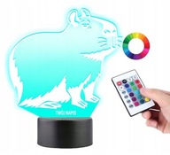 KANCELÁRSKA NOČNÁ LAMPA PRE DETI DARČEK CAPYBARA CAPYBARA LED 3D + DIAĽKOVÉ KANCELÁRSKA NOČNÁ LAMPA PRE DETI DARČEK CAPYBARA CAPYBARA LED 3D + DIAĽKOVÉ