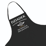 Čierna kuchynská zástera ku Dňu starých rodičov + meno, vzor 15 Čierna kuchynská zástera ku Dňu starých rodičov + meno, vzor 15