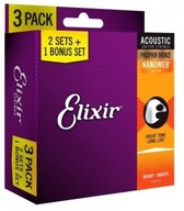 ELIXIR 16544 CUSTOM SVETLY FOSFOR BRONZ 3X11-52 NW 3-BALOVÉ STRUNY 16027