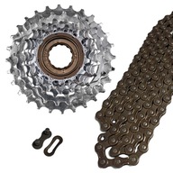 Voľnobežka SET ATA 6-rýchlostná 14-28T SILVER + PYC CHAIN SET Voľnobežka SET ATA 6-rýchlostná 14-28T SILVER + PYC CHAIN SET