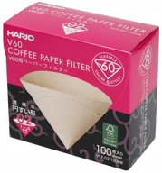 Hario V60-02 filtre na prekvapkávanú kávu, 100 ks, hnedé