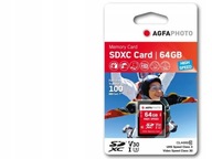 PAMÄŤOVÁ KARTA AGFA SDXC 64 GB TRIEDA 30 100 MB/s V30 PAMÄŤOVÁ KARTA AGFA SDXC 64 GB TRIEDA 30 100 MB/s V30