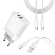 USB-C 18W rýchlonabíjačka na kocky + dva káble USB-C 18W rýchlonabíjačka na kocky + dva káble