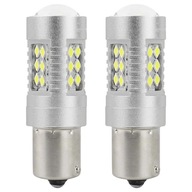 REVERZNÉ ŽIAROVKY P21W BA15s LED VÝKONNÉ S CAN-BUS ŠOŠOVKOU, BIELE 12V 24V SADA. REVERZNÉ ŽIAROVKY P21W BA15s LED VÝKONNÉ S CAN-BUS ŠOŠOVKOU, BIELE 12V 24V SADA.