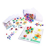 Špendlíky, hríby, obrázkové puzzle, lekcie šitia, sada 603 dielikov Špendlíky, hríby, obrázkové puzzle, lekcie šitia, sada 603 dielikov