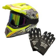 ĽAHKÁ ENDURO KRÍŽOVÁ PRILBA + RUKAVICE + OKULIARE ĽAHKÁ ENDURO KRÍŽOVÁ PRILBA + RUKAVICE + OKULIARE