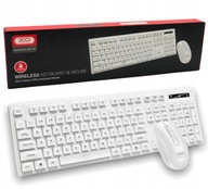 Bezdrôtová súprava klávesnice a myši 80577 biela