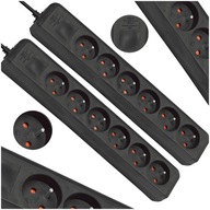 Predlžovací kábel Power Strip 6 zásuviek Kábel 1,5 m CE certifikát Sada 2 ks Predlžovací kábel Power Strip 6 zásuviek Kábel 1,5 m CE certifikát Sada 2 ks