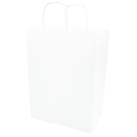 Biela eko papierová taška 30,5x17x42,5 - 100 ks.
