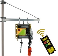Stavebný navijak 40m, rádiové ovládanie Stavebný navijak 40m, rádiové ovládanie