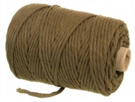 Macrame bavlnená šnúra 5mm 100m olivová Macrame bavlnená šnúra 5mm 100m olivová