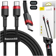 BASEUS RÝCHLY KÁBEL 2x USB-C Type-C SILNÝ KÁBLOVÝ TELEFÓNNY POČÍTAČ 60W 200cm BASEUS RÝCHLY KÁBEL 2x USB-C Type-C SILNÝ KÁBLOVÝ TELEFÓNNY POČÍTAČ 60W 200cm