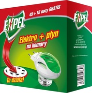 EXPEL ELEKTROFUMIGÁTOR + KOMÁROVÁ KAPALINA 60 NOCÍ EXPEL ELEKTROFUMIGÁTOR + KOMÁROVÁ KAPALINA 60 NOCÍ