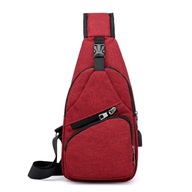 Športový batoh na jedno rameno, taška cez rameno s USB