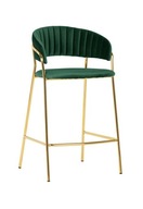 MARGO 65 tmavozelená barová stolička - velúr, po