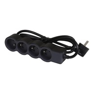 Predlžovací kábel 4X2P+Z 1,5M Black Legrand 049477 Predlžovací kábel 4X2P+Z 1,5M Black Legrand 049477