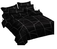 SÚPRAVA POSTELÍN 140x200 ČIERNA GEOMETRICKÁ GEOMETR SÚPRAVA POSTELÍN 140x200 ČIERNA GEOMETRICKÁ GEOMETR
