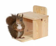 Drevené kŕmidlo pre veveričky - Natural