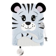 Diár s visiacim zámkom 3D St. Majewski Snow Tiger chlpatý A5 96 listov Diár s visiacim zámkom 3D St. Majewski Snow Tiger chlpatý A5 96 listov