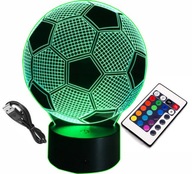 3D LED futbalová LAMPA 16 RGB farieb 3D LED futbalová LAMPA 16 RGB farieb