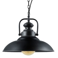 Čierna E27 Loft závesná stropná lampa, veľké tienidlo Čierna E27 Loft závesná stropná lampa, veľké tienidlo