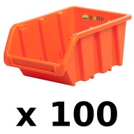 100 x Odpadkový box, kontajner, garáž 120x195x90mm Oranžová