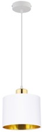 Závesná lampa Luster Tienidlá biele zlato LED Závesná lampa Luster Tienidlá biele zlato LED