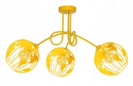 MLÁDEŽ Závesné stropné svietidlo EDISON GLOBUS 3 žltý LED luster MLÁDEŽ Závesné stropné svietidlo EDISON GLOBUS 3 žltý LED luster