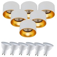 6x Halogen LED svietidlo White Gold + 6x GU10 stud 6x Halogen LED svietidlo White Gold + 6x GU10 stud